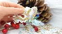 Snowberry on Reindeer Skull in COLOR - Clear Vinyl Sticker - Holographic Laminate