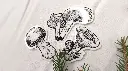 Trio de champignons - Autocollants transparents