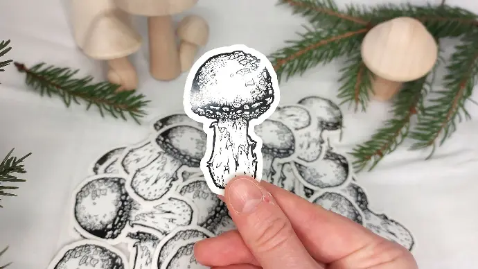Toadstool (Amanita muscaria) - Clear Sticker