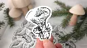 Saffron milk cap (Lactarius deliciosus) - Clear sticker