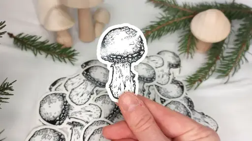 Toadstool (Amanita muscaria) - Clear Sticker